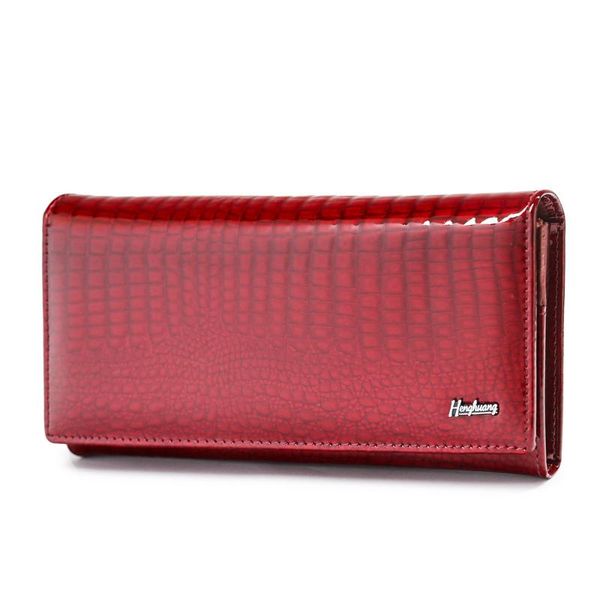

women wallets and purses alligator long genuine leather ladies clutch female crocodile cow wallet ladies coin purse, Red;black