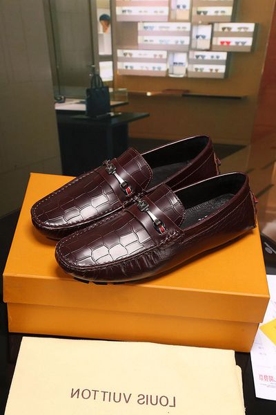 

duping520 brown stone pattern peas shoes men dress shoes boots loafers drivers buckles sneakers sandals, Black