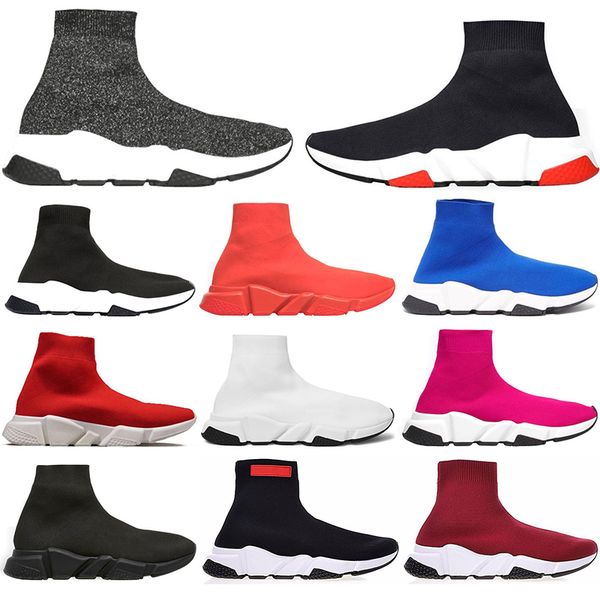 

sports ace designer men women speed trainer sock casual shoes brand black pink red triple socks sneaker trainer size 36-45