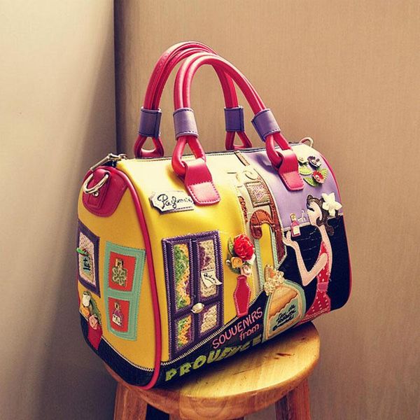 

роскошные сумки женщин сумки дизайнер Кроссбоди кожаный мешок руки мешок Luxe посыльного плеча болса feminina розовый большой и маленький