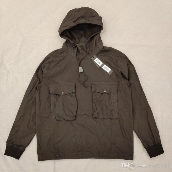 

639f2 призрак кусок халат анорак хлопок нейлон tela пуловер куртка мужчины женщины пальто мода верхняя одежда hflsjk349, Black;brown