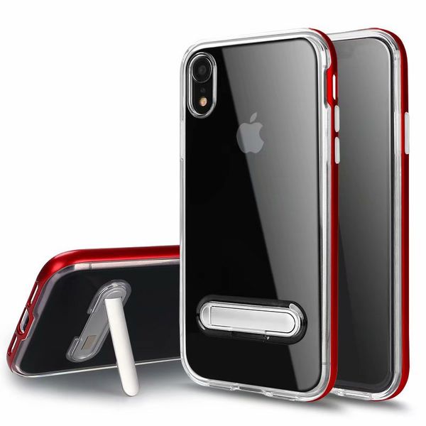 

soft transparent protective cover for iphonexs max 2019 tpu cases for iphone 67 8 plus fashion phone case with kickstand anti fall
