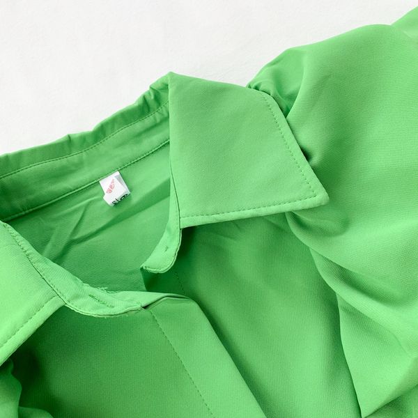 

summer short temperament puff sleeve shirts elegant office lady, White