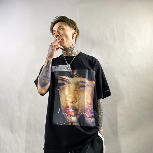 

hip hop mens t shirts with patterns new summer casual men tee shirts fashion tees for male 2 colors optional, White;black