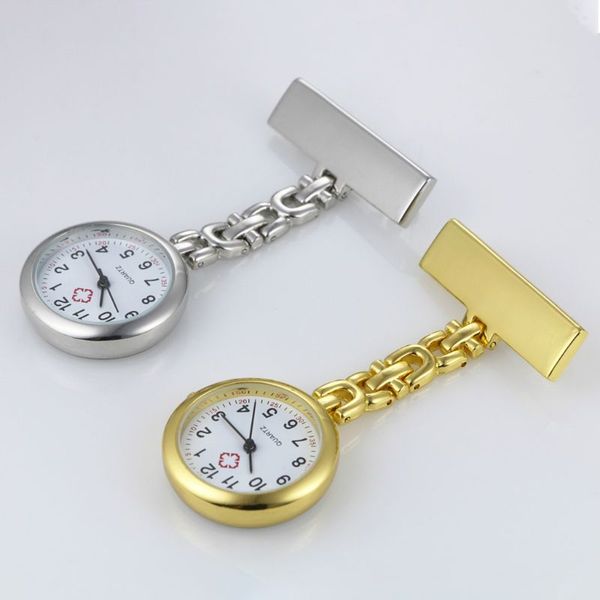 

engraved nurses fob/tunic watch custom personalised doctor nurse hanging watch carer graduation gift retro pocket, Slivery;golden