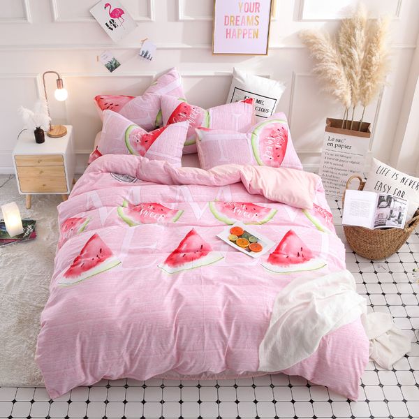 

full  king size bedding set (duvet cover + bed flat sheet + pillow case) single/double bed-christmas gift