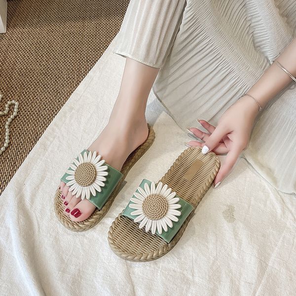 

beach shoes womens slippers outdoor lady luxury slides flower pantofle sabot girl soft flat designer 2020 scandals floral basic, Black