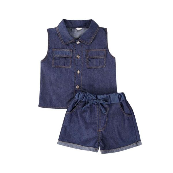 

2020 little boy summer clothes set boy girl solid color sleeveless + shorts girls suit set, White