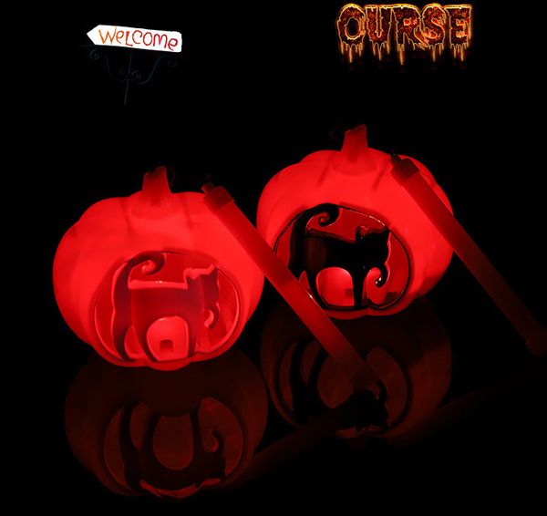 

the latest 18 kinds of halloween glowing pumpkin lights children's portable pumpkin lantern toy with sound halloween decoration props w