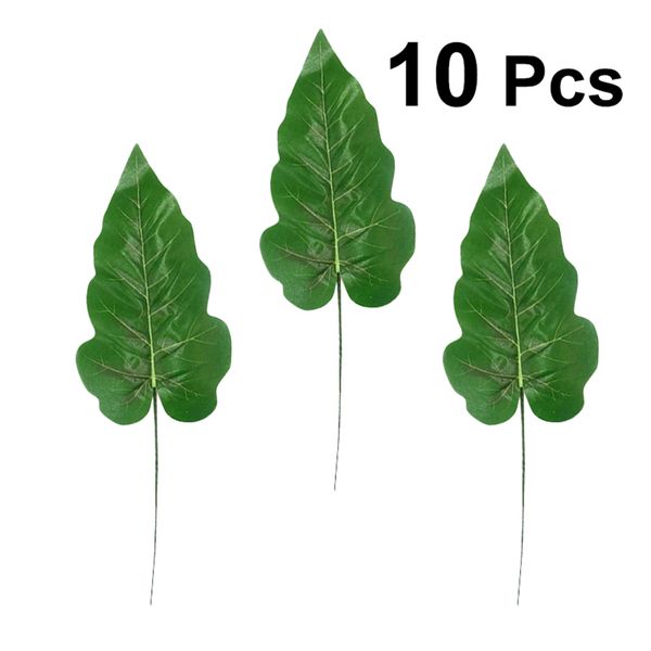 

10pcs simulation leaf artificial fake lifelike purple star leaf green plant imtation plant for furnishing exhibition home decor