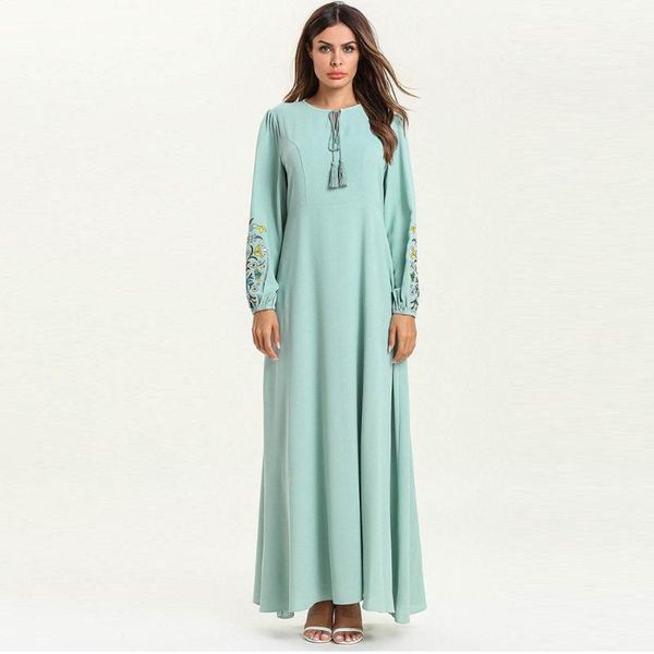 

dubai open abaya muslim party dress women's national robe abaya islamic muslim middle eastern long dress turkish islamic arab, Red