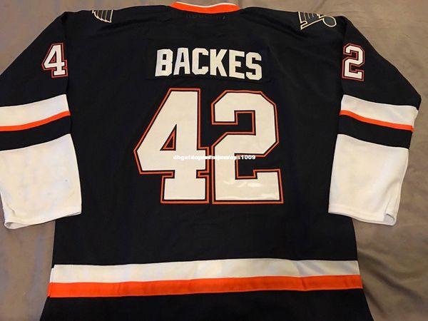 

custom st. louis blues backes #42 hockey/ccm jersey mens personalized stitching jerseys, Black;red
