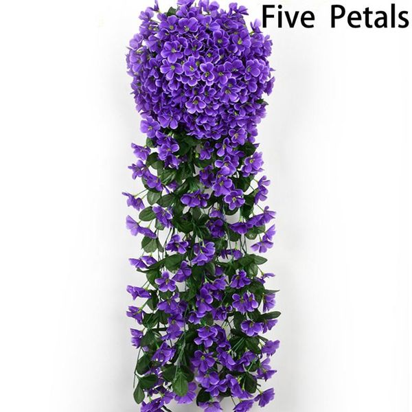 

violet artificial flowers vine flower vine hanging garland plant home decor