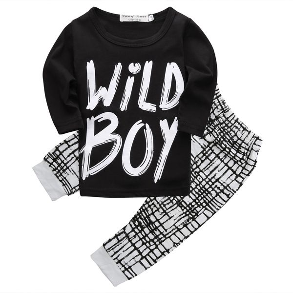 

boy clothes 2pcs infant newborn baby boy 2018 casual letter long sleeve cotton t shirt pants outfits set clothes