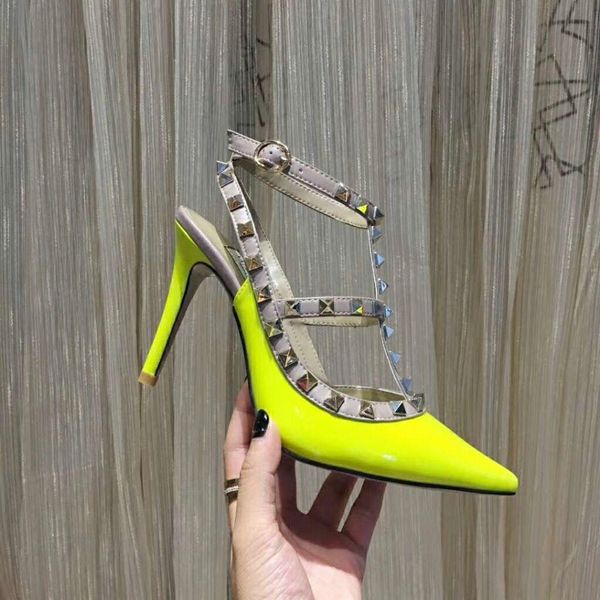 

new pattern designer's leather brand high heeled shoes banquet party beach wedding shoes [slingback pumps sandals, Black