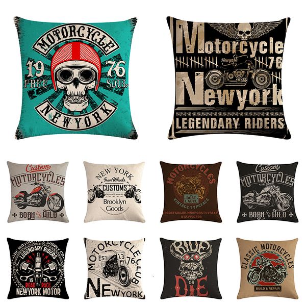 

американский стиль 19 free мотоцикл езды умирают печати подушка крышки декоративные подушки чехол главная автокресло декор наволочки zy889