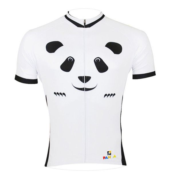 

2020 quality anime panda cycling jerseys men short sleeve cycling clothing quick dry mtb ropa ciclismo black and white cool jersey