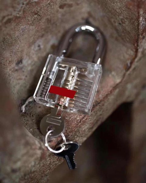 

20ss Прозрачный замок Замок металлический навесной замок противоугонный замок багажные аксессуары