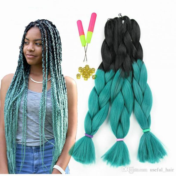 

горящие продажи! jumbo braids synthetic плетение волос синтетический двухцветный цвет jumbo braids наращивание волос 24inch ombre box косичк, Black