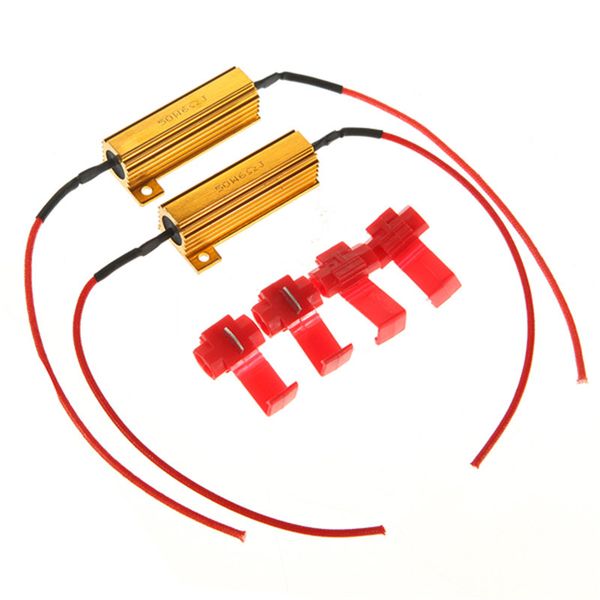

2/5/10pcs 50w led load resistors flash rate load resistors led turn signals bulb controllers motortcycle