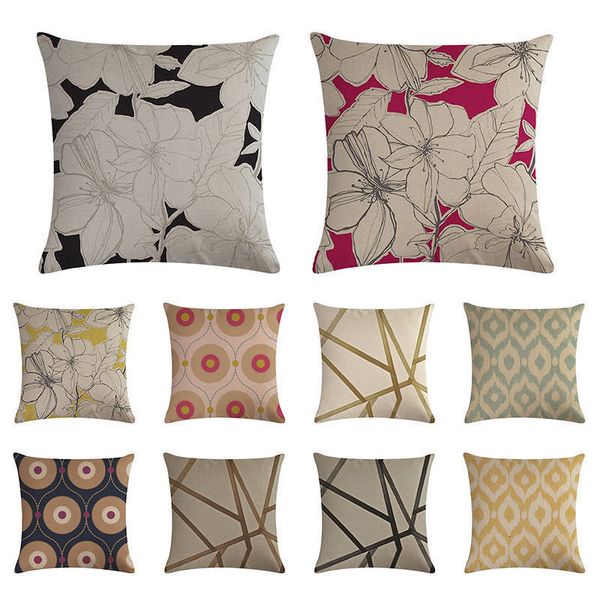 

накидки крышки nordic украшение главного сплетенный цветок дерево диван-кровать бросьте подушки площади отпечатанной наволочку для софы zy13