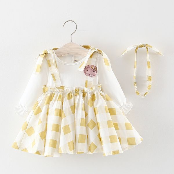 

kids dresses for girls long seeve dress 2019 spring children princess dress for party wear toddler baby girl clothes, Red;yellow