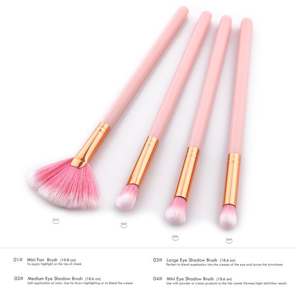 

4pcs or 10pcs wooden handle makeup brush skin care face tool makeup tool set powder handle fan brush flame makeup set