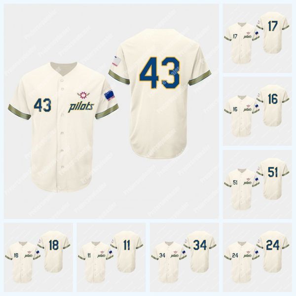 

34 Felix Hernandez cream Turn Back The Clock Jersey Mariners Ichiro Suzuki Ken Griffey Jr. Domingo Santana Edgar Martinez Mitch Haniger