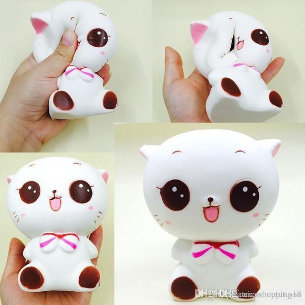 

good discout 10pcs squishy jumbo kawaii cat squishy animal slow rising charm decompression toys kids gift scented bread ing