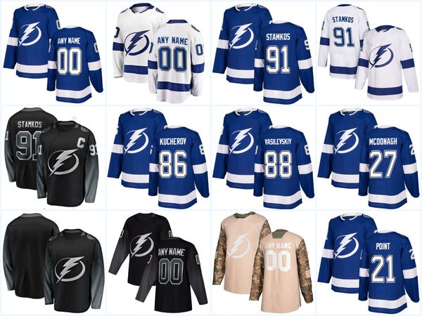 

Mens Tampa Bay Lightning Jersey 86 Nikita Kucherov 21 Brayden Point 91 Steven Stamkos 88 Andrei Vasilevskiy 27 Ryan McDonagh Hockey Jerseys