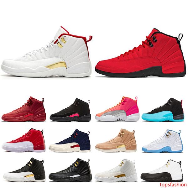 

fiba 12 12s mens basketball shoes punch gym red college navy wings black cny bulls university blue men sport sneakers size 7-13