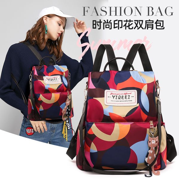 

women backpack large capacity burglarproof bag simple fashion elegant urban fashion waterproof match everything leisure backpack