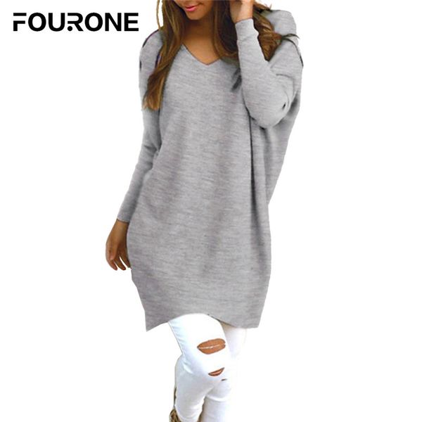 

твердая v-образный вырез женщины осень свитер с длинными рукавами пуловеров winter tops дряблых лучшими, White;black