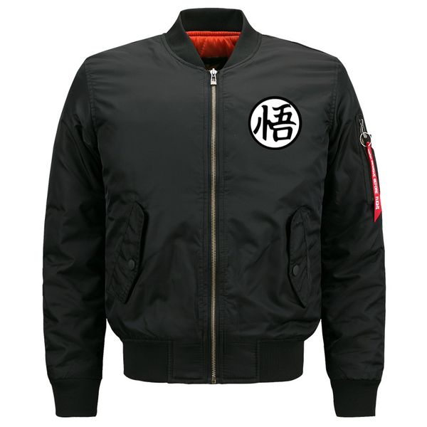 

new fashion trend mens jacket mens flight suit mens windbreaker dragon ball casual sport zipper long sleeve stand collar s-8xl, Black;brown