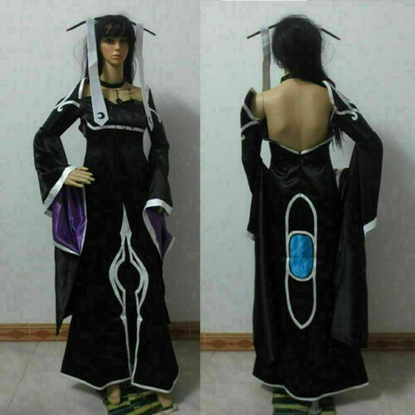 

xxxхолик цубаса ичихара юуко размерная ведьма косплей костюм, Black;red