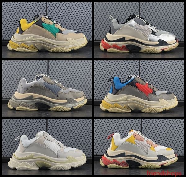 

ins fashion paris 17fw triple-s sneaker triple s casual luxury dad shoe for men women beige black sports running shoes trainers 36-45