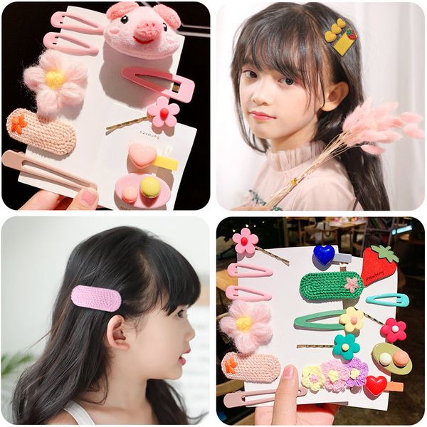 

1 pack korean hair clips for hair girls hairpins children cute flower barrettes fashion women accessories, Slivery;white