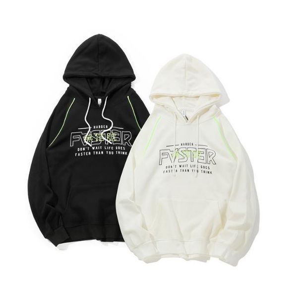 

fashion mens hoodies autumn loose casual hoodie street trend original letter printing couple jacket designer sweater, Black