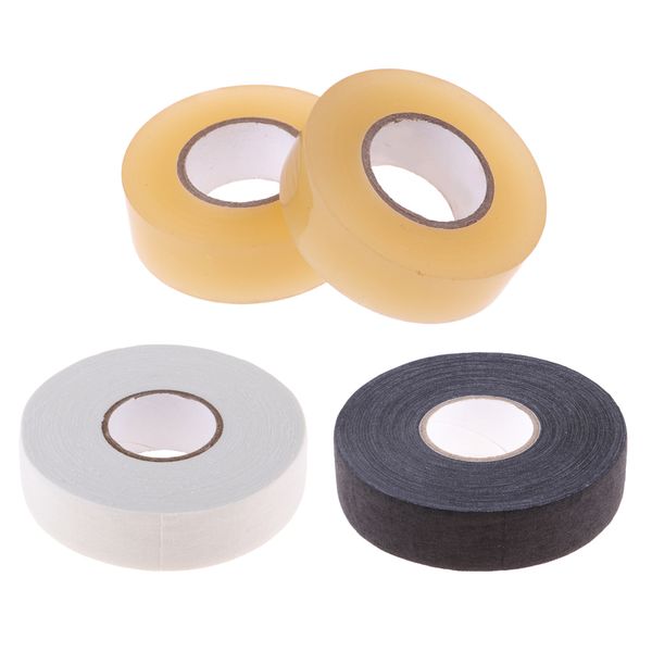 

2 rolls hockey shin guard clear tape white black & 2 cloth stick tape wrap