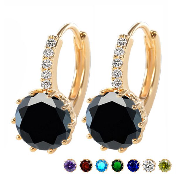 

misananryne 19 colors silver gold cz zircon drop earring for women fashion wedding earrings jewelry