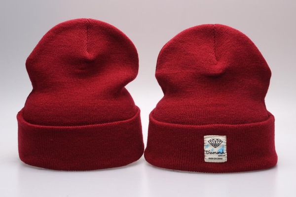 

diamond casual beanies for men women fashion knitted winter 100% cotton hat hip hop cap hats gorron