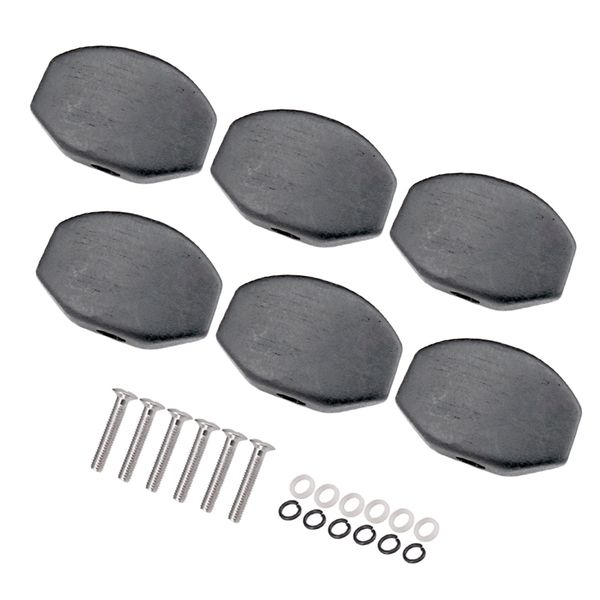 

6pcs square tuning machine tuner buttons black for acoustic/electric guitar