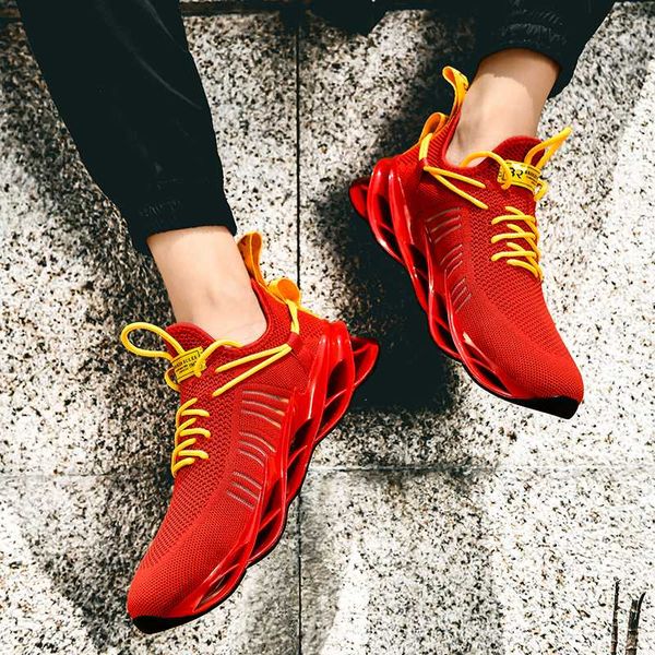 

2020 casual shoes men fashion mesh shoes basket homme chunky men walking platform sneakersfashion sneakers for, Black
