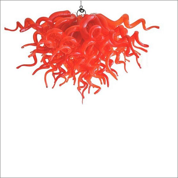 

north europe led hand blown glass chihuly style chain chandelier lighting multi colored italian designer glass pendant light for sale