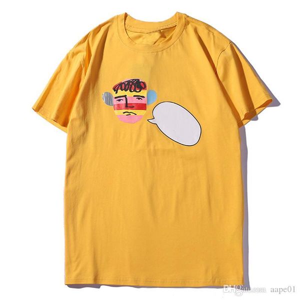 

luxury men designer t shirt new arrival men women cartoon print short sleeve fashion mens designer tees 3 colors s-2xl, White;black
