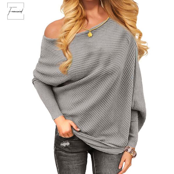 

sweater new off shoulder jumper women 2019 autumn spring casual long sleeve slim knitted pullovers women pull, White;black