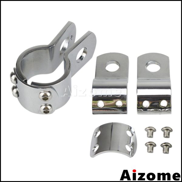 

for 1.25" crash bar engine guard footrests peg clamps chrome motorcycle 1-1/4" foot peg mount clamps 32mm highway mounts