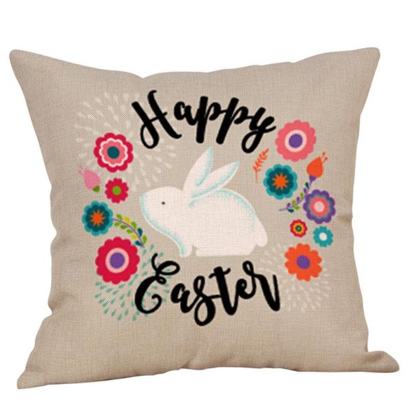 

happy easter pillow cover linen sofa cushion cover home decor pillow case home decor cushion funda cojin