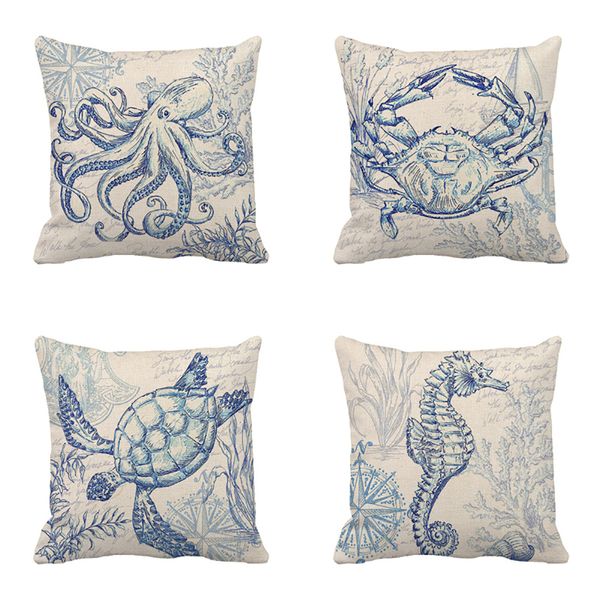 

lychee animal printed cushion case colorful flax 45x45cm cushion cover for bedroom home office