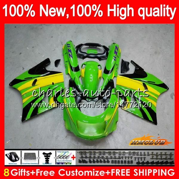 

body for kawasaki zx-11r zzr 1100 cc zx11r 90 91 92 30hc.16 zzr1100 zx11 r zzr-1100 zx-11 r green black zx 11r 1990 1991 1992 fairing kit